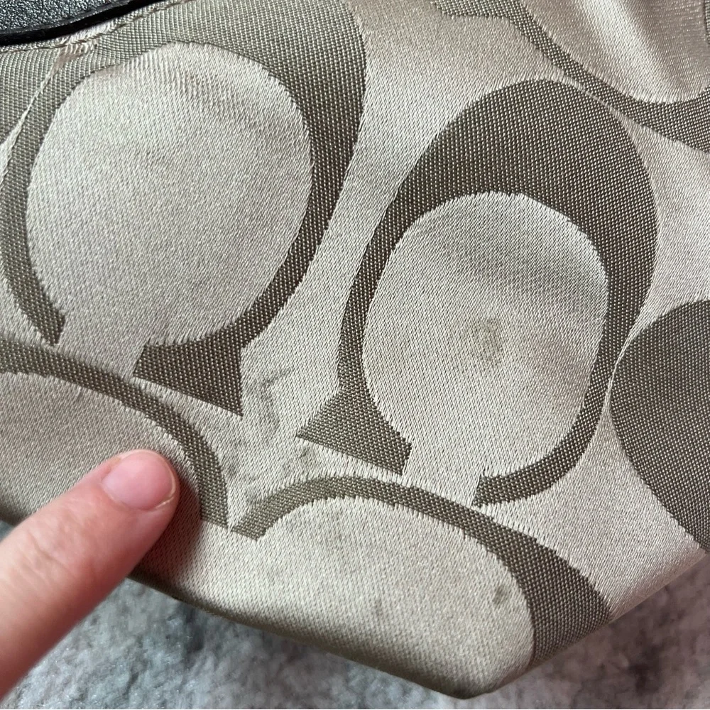 Coach Laura Signature Large Tote Shoulder Bag Brown Metallic Leather 18335 - Picture 12 of 15